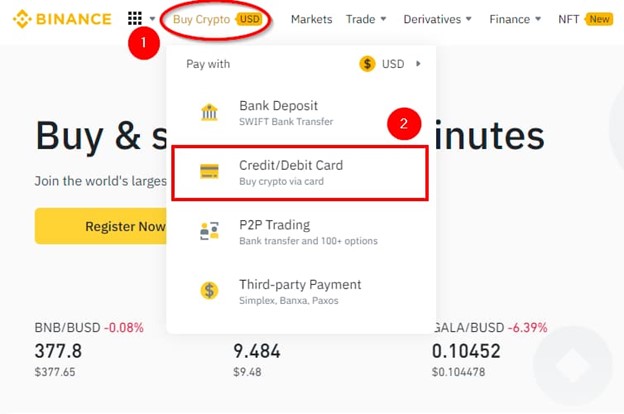 Primul pas este sa accesati site-ul oficial Binance